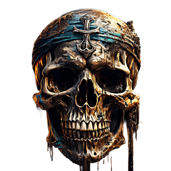 Pirate graffiti skull represents clothing fashion