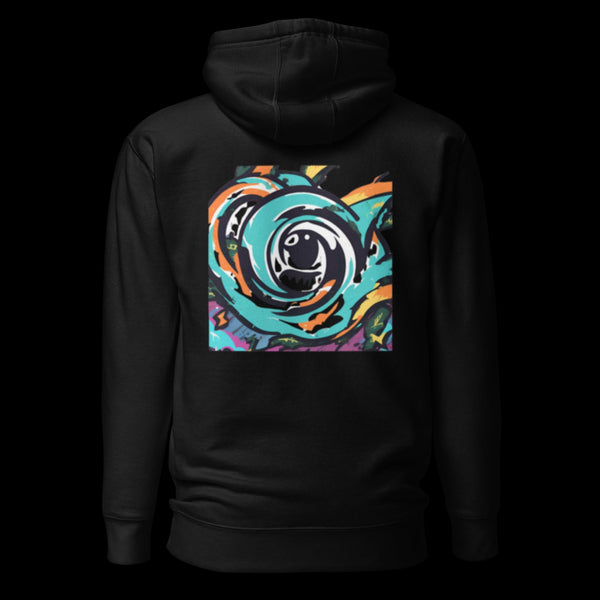 Eye of the storm heavy blend black hoodie